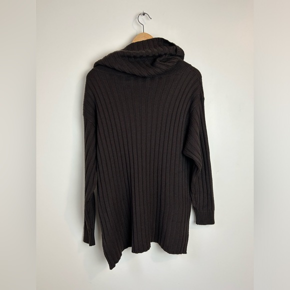 Vintage Chocolate Brown Cowl Neck Sweater - Picture 6 of 7